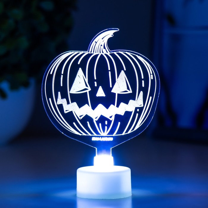 Светильник Светильник "Тыква" LED RGB 6 цветов от батареек LR1130, 3шт 8х9,5 см RISALUX