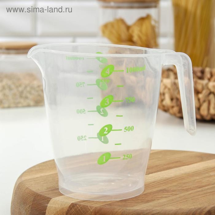 Стакан мерный «Колор», 1000 мл, 17×11,5×14 см, цвет МИКС Стакан мерный «Колор», 1000 мл, 17×11,5×14 см, цвет МИКС