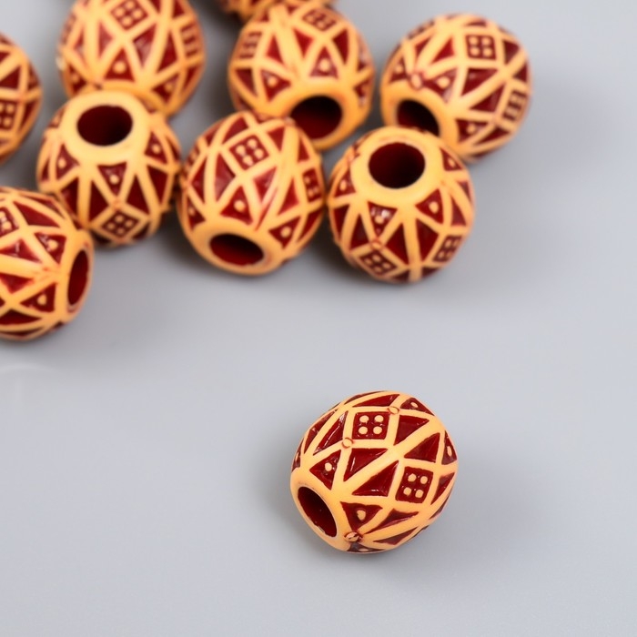 Бусины для творчества пластик Бусины для творчества пластик "Этно. Узоры" набор 20 гр 1,4х1,4х1,4 см