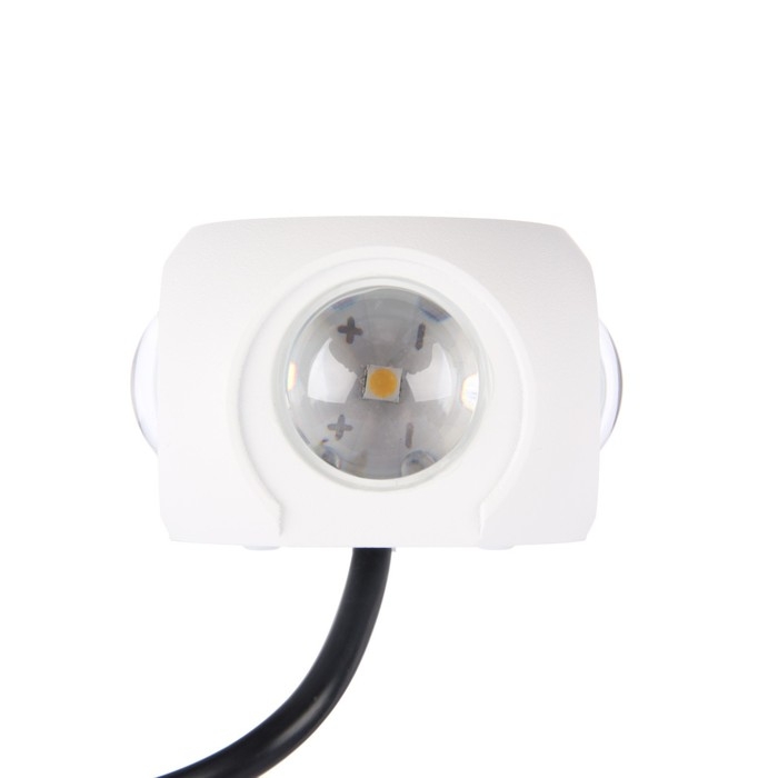 Светильник фасадный «Кубик», FSD-014, 4 Вт, 3000К, 2 луча, IP65, 220 В, металл, белый Светильник фасадный «Кубик», FSD-014, 4 Вт, 3000К, 2 луча, IP65, 220 В, металл, белый