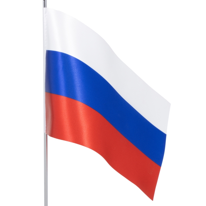 Флагшток настольный с флагом, круг 2 х 7 см, 30 х 7 см, серебро Флагшток настольный с флагом, круг 2 х 7 см, 30 х 7 см, серебро