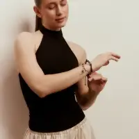 Браслет кожаный с подвеской &laquo;Сердце с розой&raquo;, d=8 см, коричневый