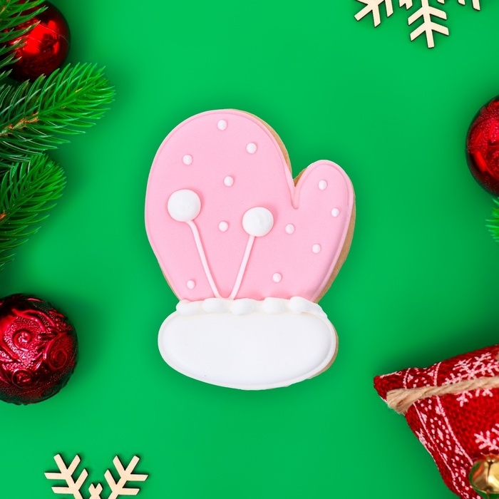 Новый год. Печенье ванильное Новый год. Печенье ванильное "Рукавичка" 35г(1кор=16шт)