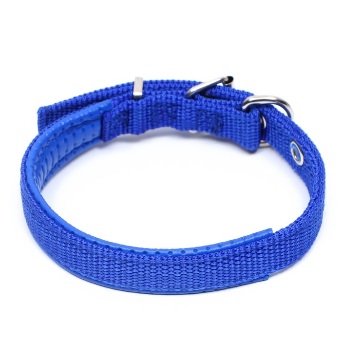 Ошейник Ошейник "Комфорт" комбинированный (полиэстер, искусственная кожа), 39 х 1,5 см, ОШ 26-33 см, синий 6