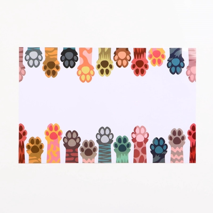 Коврик под миску  Коврик под миску "Пижон" 43 х 28 см "Кошачьи лапки"