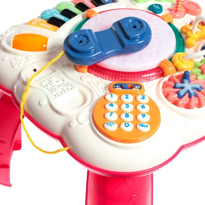 Развивающий столик, световые и звуковые эффекты, цвет красный Развивающий столик, световые и звуковые эффекты, цвет красный