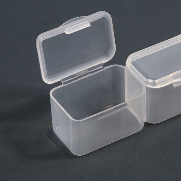 Органайзер для декора, 7 блоков, 3 ячейки, 10,5 × 17 × 2,5 см, цвет прозрачный