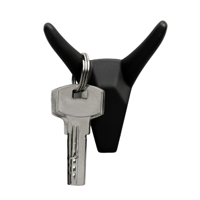 Крючок мебельный CAPPIO HORN, двухрожковый, черный Крючок мебельный CAPPIO HORN, двухрожковый, черный