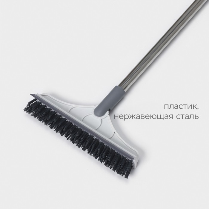 Щётка для пола и мытья труднодоступных мест, стыков, с водосгоном Raccoon, ворс углом, 3 см, 107×22×4,5 см Щётка для пола и мытья труднодоступных мест, стыков, с водосгоном Raccoon, ворс углом, 3 см, 107×22×4,5 см