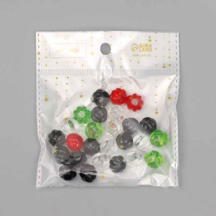 Бусины для творчества пластик Бусины для творчества пластик "Шар с дольками" лето МИКС набор 20 гр 1,1х1,1х1,1 см