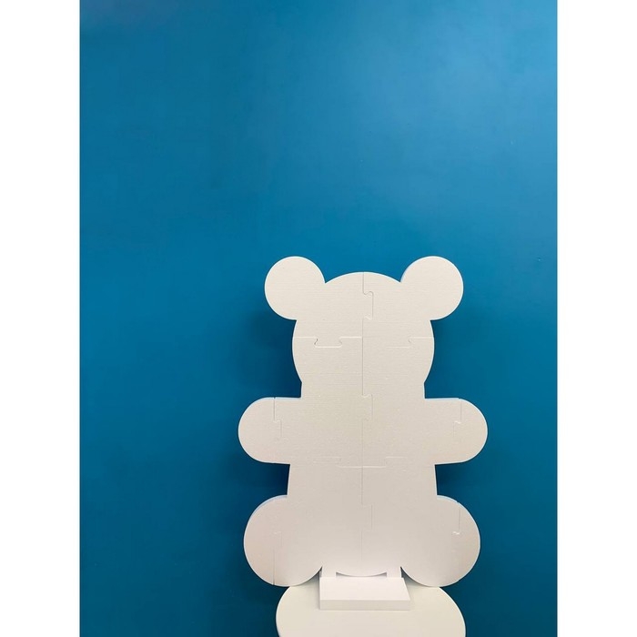 Каркас для аэромозаики фигура «Мишка», белый, 1 шт. Каркас для аэромозаики фигура «Мишка», белый, 1 шт.