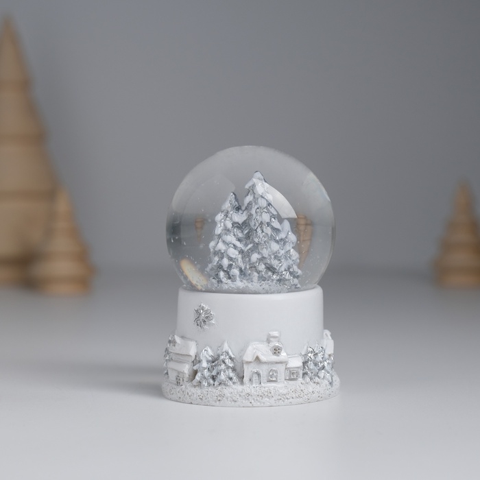 Сувенир полистоун водяной шар свет Сувенир полистоун водяной шар свет "Белоснежный ангел-музыкант" МИКС 4,5х4,5х6,5 см