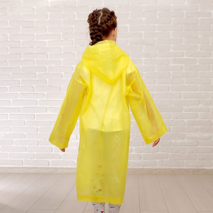 Дождевик детский однотонный прозрачный, рост 120-160 см, цвет МИКС Дождевик детский однотонный прозрачный, рост 120-160 см, цвет МИКС