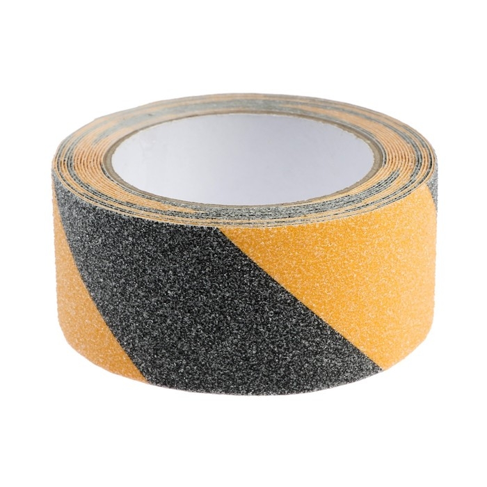 Лента клейкая ТУНДРА, противоскользящая, черно-желтая, 50 мм х 5 м Лента клейкая ТУНДРА, противоскользящая, черно-желтая, 50 мм х 5 м