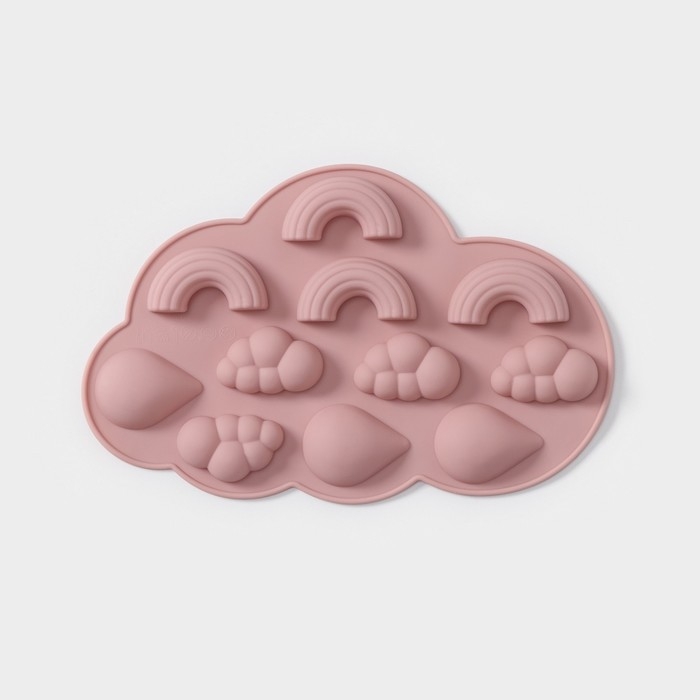 Форма для шоколада Доляна «Погода», силикон, 22,5×14,5×1,5 см, 11 ячеек, цвет МИКС Форма для шоколада Доляна «Погода», силикон, 22,5×14,5×1,5 см, 11 ячеек, цвет МИКС