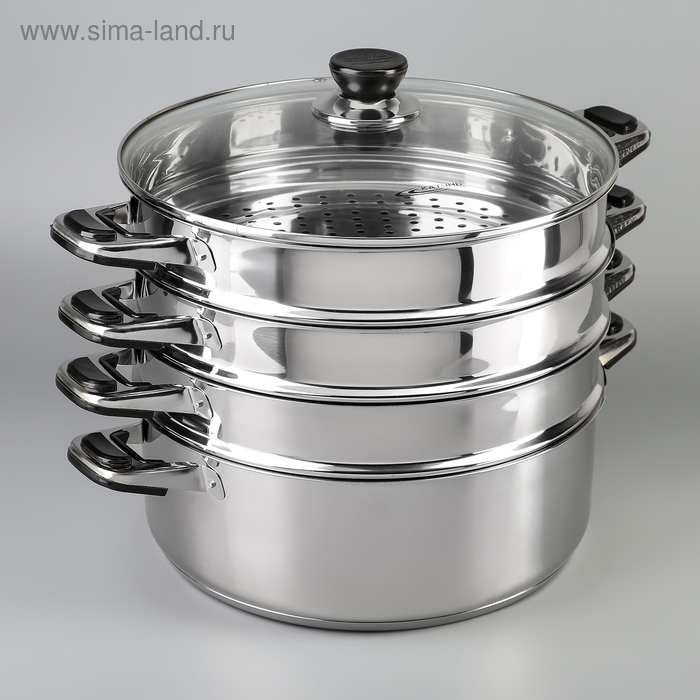 Мантоварка «Алтын», 7 л, d=30 см, 3 секции, капсульное дно, индукция