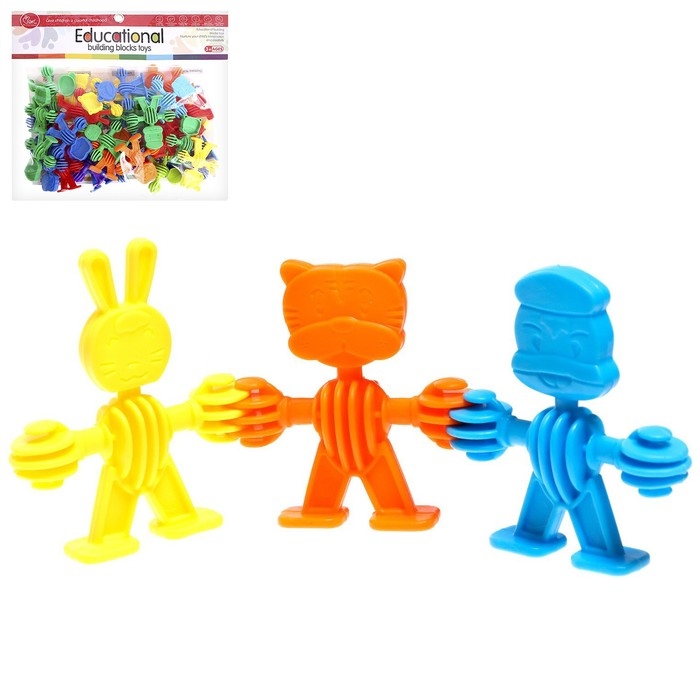 Конструктор обучающий «Забавные человечки», 34 детали Конструктор обучающий «Забавные человечки», 34 детали