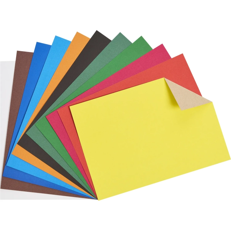 Картон цветной Выбор Есть 12л 12цв А4 немелован папка