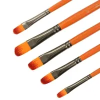 Набор кистей для рисования, синтетика, 5 штук: № 2, 4, 6, 8, 10, плоские, международный размер