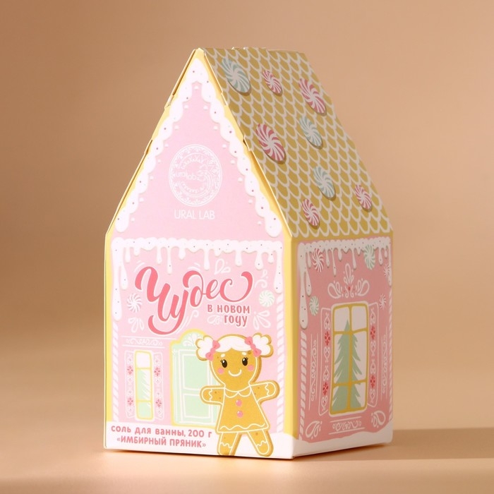 Соль для ванны, 200 г, аромат имбирного пряника, Новый Год Соль для ванны, 200 г, аромат имбирного пряника, Новый Год