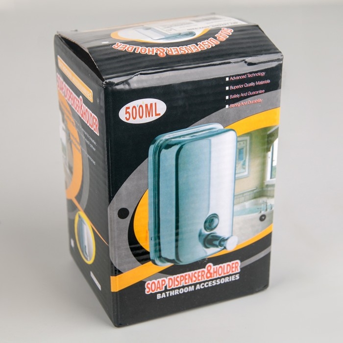 Диспенсер для антисептика/жидкого мыла механический, 500 мл, нержавеющая сталь Диспенсер для антисептика/жидкого мыла механический, 500 мл, нержавеющая сталь