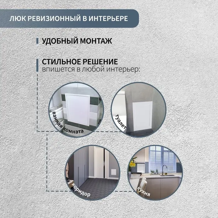 Люк ревизионный ZEIN Люкс ЛК4040, 400&times;400 мм, пластик