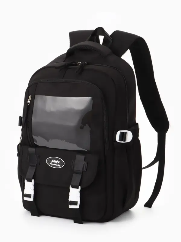 Рюкзак 30*13*44 см, 2 отд, 5 н/карм, черный