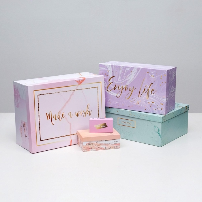 Набор коробок 15 в 1, упаковка подарочная, «Текстурный», 12 х 6.5 х 4 см - 46.5 х 30 х 17.5 см