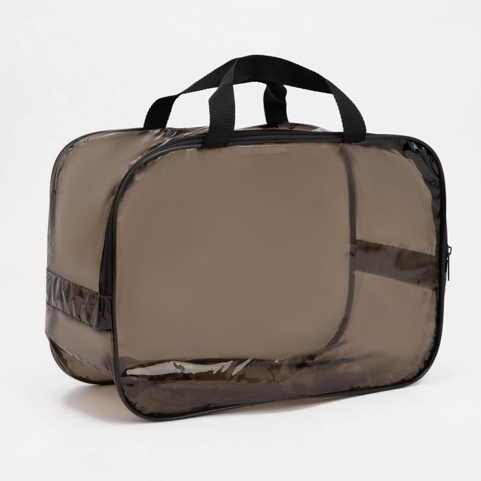 Косметичка на молнии, цвет коричневый Косметичка на молнии, цвет коричневый