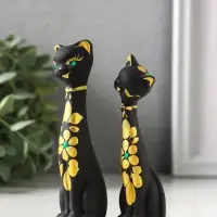 Набор фигурок 2 шт. керамика &laquo;Love - коты&raquo;, 11 см, черный