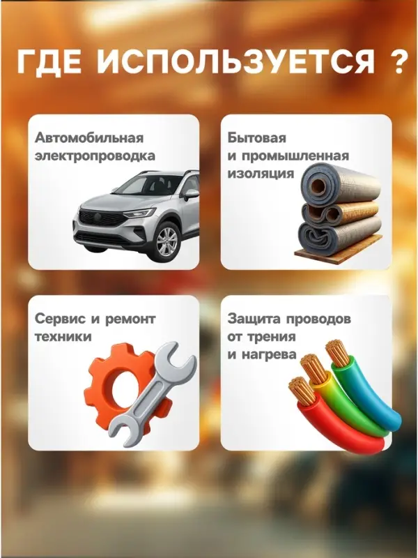 Клейкая лента Cartage, текстильная, термостойкая, 15 мм &times; 15 м