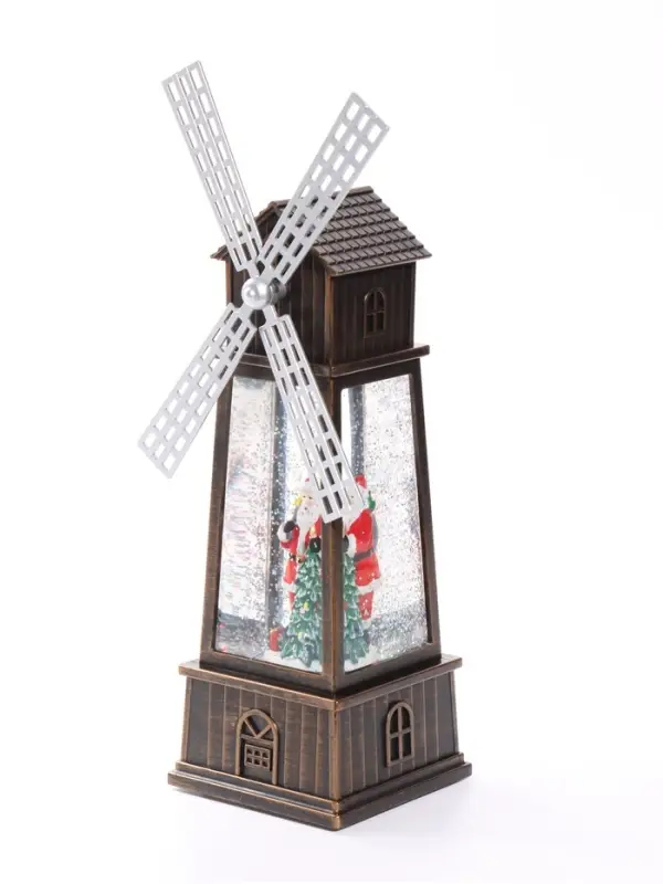Фигура светодиодная "Мельница Дед Мороз" 10х20х33,5 см, (3хАА не в компл, муз, usb) LN147