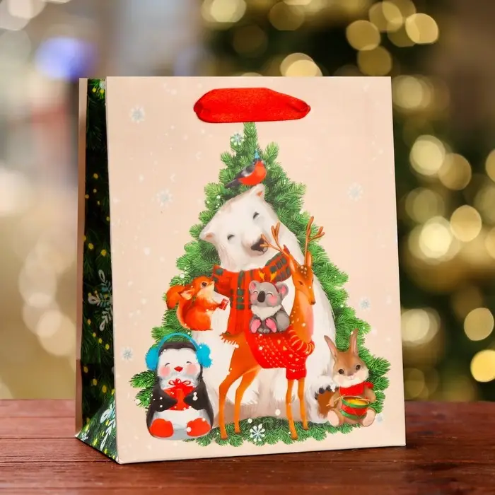 Пакет подарочный «Принимайте поздравления», 18×22.3×10 см