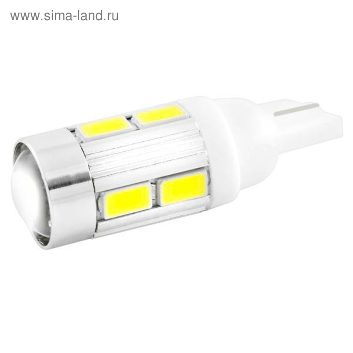Лампа светодиодная Skyway T10 (W5W), 12 В, 10 SMD диодов, с линзой, без цоколя, S08201107 Лампа светодиодная Skyway T10 (W5W), 12 В, 10 SMD диодов, с линзой, без цоколя, S08201107