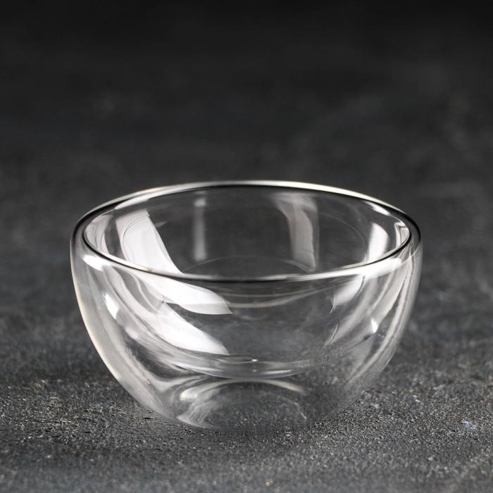 Пиала стеклянная для чайной церемонии с двойными стенками Magistro «Сакура», 50 мл Пиала стеклянная для чайной церемонии с двойными стенками Magistro «Сакура», 50 мл