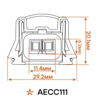 Разъём 2 pin с проводами для топливной форсунки тип "Bosch" Лада 2108-2112