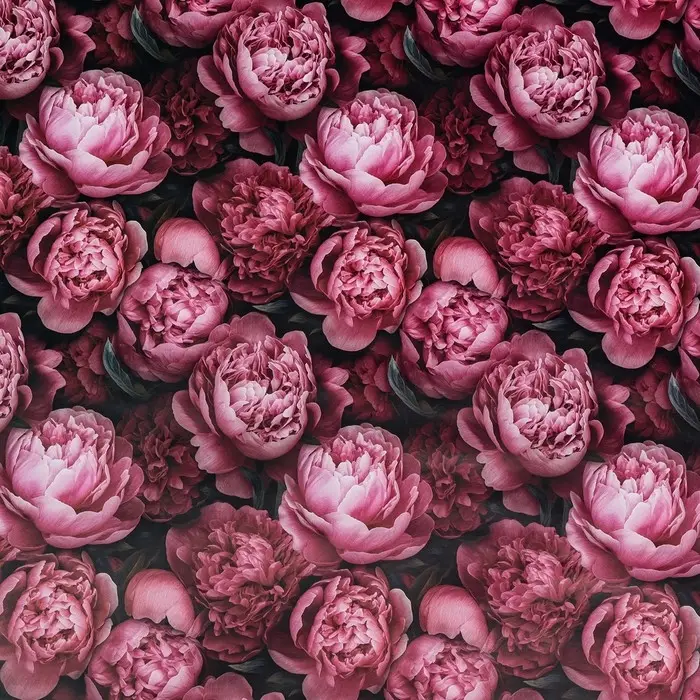 Бумага упаковочная, глянцевая &laquo;Пионы&raquo; 60&times;90 см