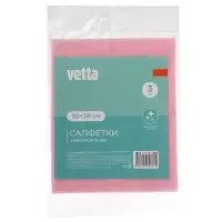 VETTA Набор салфеток универсальных 3 шт., 30х38 см., вискоза, 3 цвета