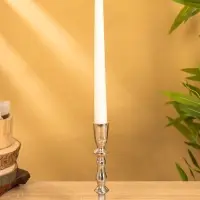 Подсвечник "Зима" 7,5х7,5х17 см, алюминий, цв. серебро
