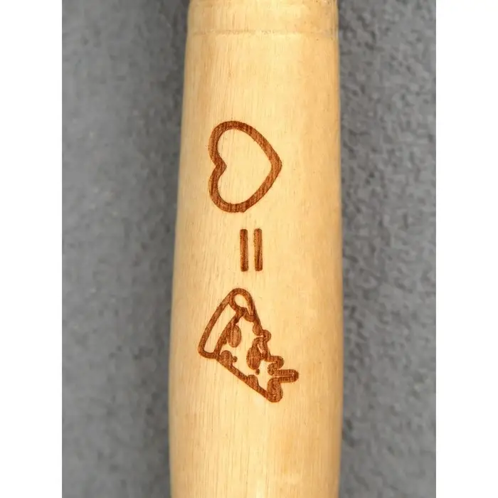 Нож для пиццы и теста  Нож для пиццы и теста "Пицца - любовь"18,5 см, ребристый