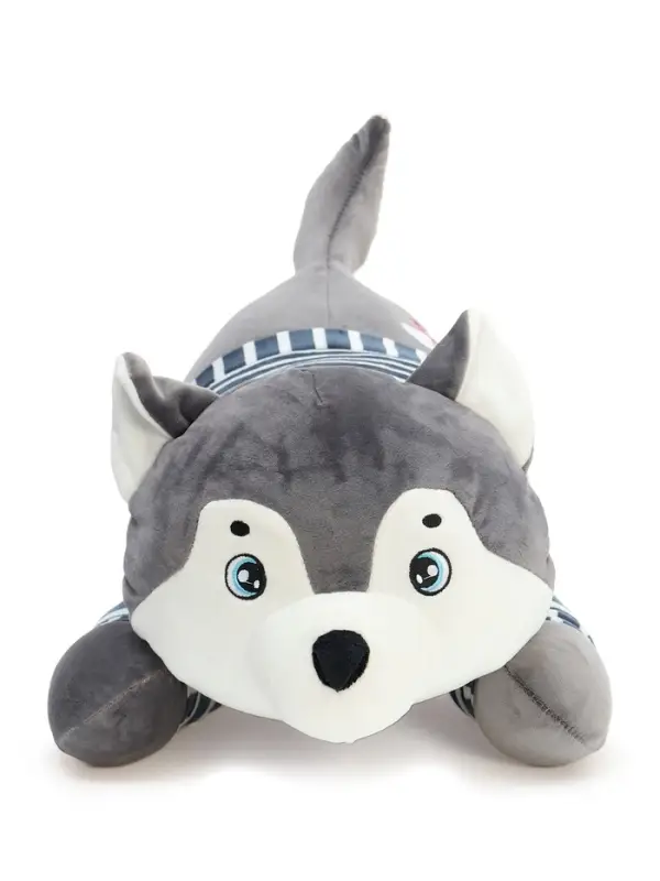 Мягкая игрушка &laquo;Хаски&raquo;, с пледом, 60 см, цвет серый