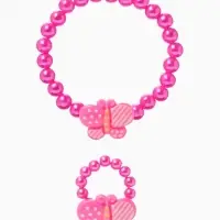 Набор детский &laquo;Выбражулька. Бабочки в горошек&raquo;, 2 предмета: браслет, кольцо, МИКС