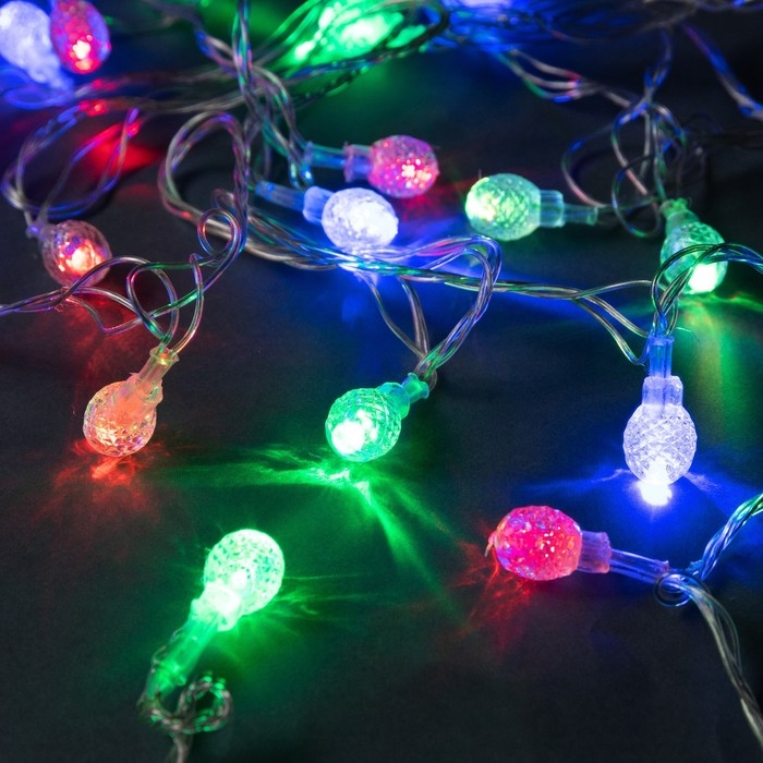 Гирлянда «Нить» 5 м с насадками «Фонарики», IP20, прозрачная нить, 20 LED, свечение мульти (RG/RB), мигание, 220 В Гирлянда «Нить» 5 м с насадками «Фонарики», IP20, прозрачная нить, 20 LED, свечение мульти (RG/RB), мигание, 220 В