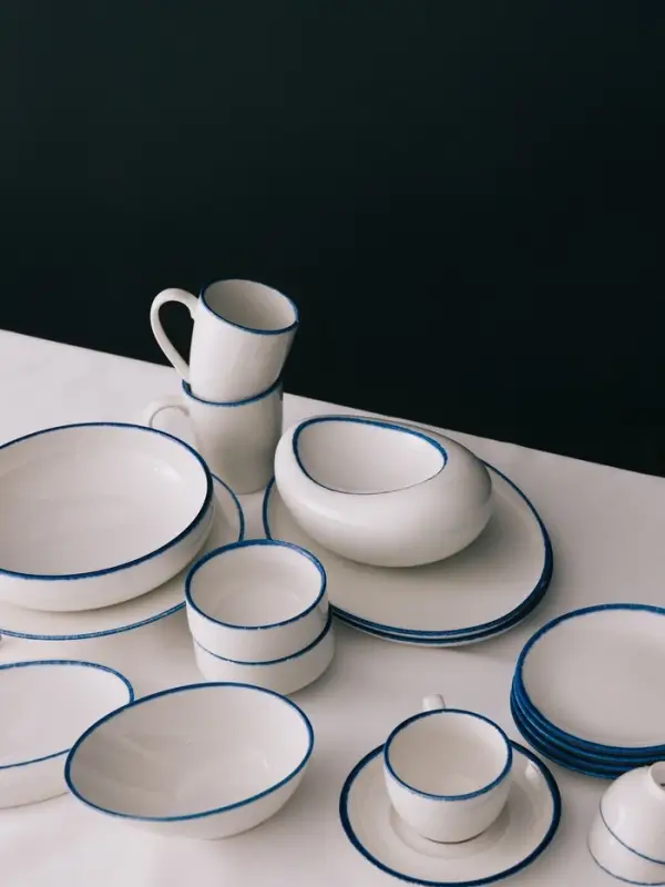 Блюдо сервировочное Magistro Blue Lagoon, 20&times;14.8&times;8.5 см, фарфор, белое