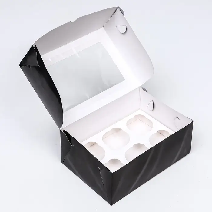 Упаковка на 6 капкейков с окном, &laquo;Лучшему мужчине&raquo;, 25&times;17&times;10 см