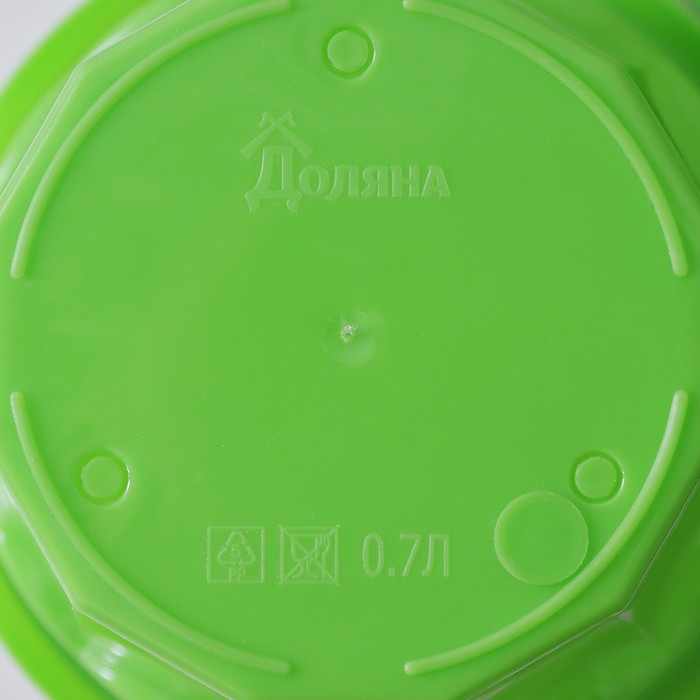 Горшок для цветов с поддоном Доляна «Эрика», 0,7 л, цвет зелёный Горшок для цветов с поддоном Доляна «Эрика», 0,7 л, цвет зелёный