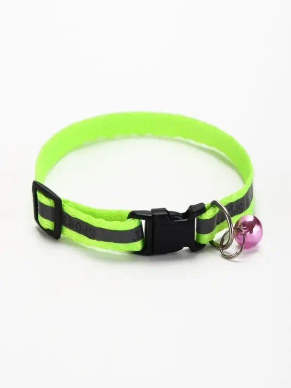 Ошейник Ошейник "Спорт" со светоотражающей полосой, 31 х 1 см, зелёный