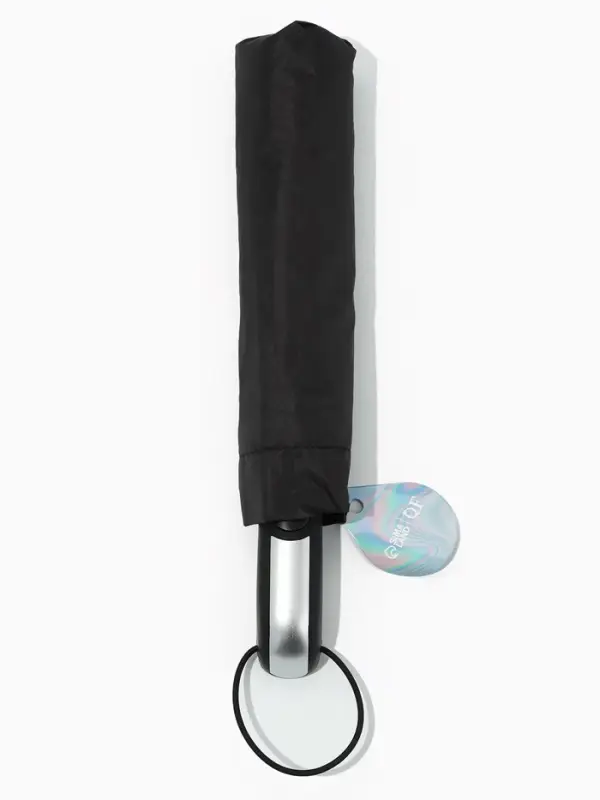 Зонт автоматический &laquo;Однотон&raquo;, 3 сложения, 10 спиц, R=50/57 см, d=100 см, чёрный