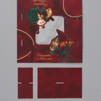 Коробка подарочная для 4 конфет &laquo;Счастливого Нового года!&raquo;, 10.5&times;10.5&times;3.5 см