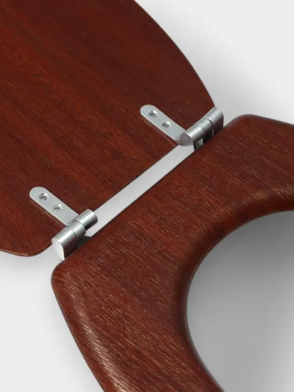 Сиденье для унитаза с крышкой &laquo;Натуральное дерево&raquo;, 45&times;35 см, цвет орех